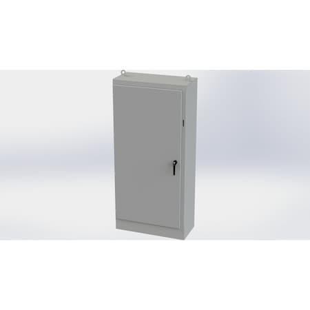 Saginaw Control & Engineering 3 Point Latch with Coinproof/Padlock Handle Electrical Enclosures, 84 in H, 18 in D, 39-1/2 in W SCE-84XM4018